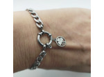 Bracelet grosse chaîne trèfle/argenté
