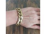 Bracelet gros maillons doré 22mm
