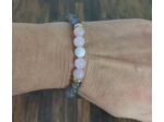 Bracelet Labradorite/quartz rose/pierre de lune doré