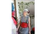 Serre-taille rouge en sky croco