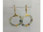 Créoles amazonite doré Ø 2cm