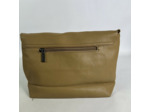 Farfouillette Grand Sac Porté Travers A Rabat Et Similicuir Effet Grainé Sable