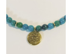 Collier en chrysocolle lotus