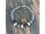 Bracelet-chaîne homme agate indienne