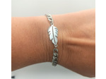 Bracelet- chaîne plume en acier inox