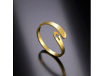 Bague croix doré ou argenté en acier inoxydable