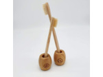 Lot de 4 Porte-brosses à Dents en Bambou