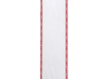 Bande à broder blanche bord rouge