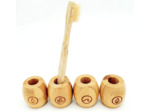 Lot de 4 Porte-brosses à Dents en Bambou