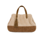 Mila Louise Nicole FR Sac Shopping Fausse Fourrure Ocre Dark