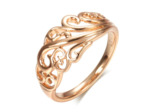 Bague en or Rose 585  creux de fleur style Boho