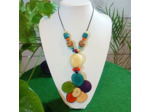 Collier Sandra Fleur 1 en ivoire végétal