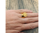 Bague pampille arbre de vie doré