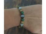Bracelet œil de chat/aventurine/agate orange/œil de tigre et bronze