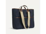 Bleu de Chauffe Cabas Musette Cuir Et Toile Meline Marine bm