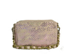 Mila Louise Mama W Sac Trotteur Cuir Tressé Pailleté Rosée