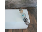 Jonc ronds et pierre turquoise en acier inoxydable