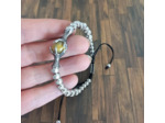 Bracelet homme en acier inox et perle œil de tigre