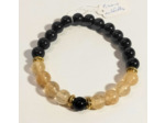 Agate noire, citrine