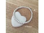 Bracelet perles 5 mm en argent 925ème