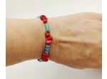 Bracelet hématite/corail rouge/turquoise2