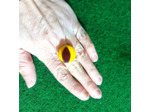 Bague jaune-marron en ivoire végétal