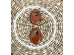 Pendentif jaspe rouge troué
