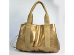 Mila Louise Prudy FAR5 Cabas Toile Fantaisie et Cuir Bronze