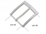 Boucle de ceinture métal argent 35 mm