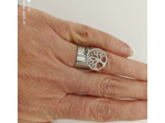 Bague à breloque arbre de vie argenté