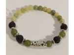 Agate verte, pierre de lave