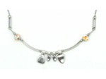 Collier famille argenté