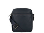 Lancaster Soft Vintage Mini Sacoche Homme 320-24 Bleu Foncé Camel