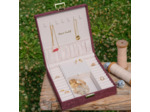 Maison Scarlett Anne Boite A Bijoux En Lin Bordeaux