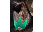 broche barrette en plumes