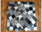 Tapis d'éveil sensoriel bébé, noir et blanc 70, 100 ou 130 cm