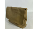Farfouillette Grand Sac Porté Travers A Rabat Et Similicuir Effet Grainé Sable
