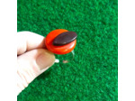Bague rouge-marron en ivoire végétal