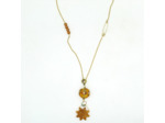 Collier long soleil olive perle Murano SALVIA