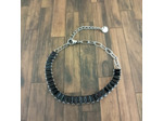 Bracelet en acier Inox Argenté-noir