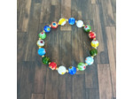 Bracelet de perles millefiori 8mm