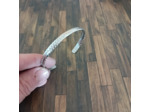 Bracelet jonc en acier Inox feuille Argenté