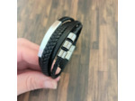 Bracelet cuir homme 4 lanières