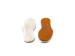 Semelles en peau de mouton liège blanches