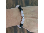 Bracelet quartz rose/pierre de lave