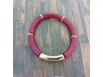 Bracelet tube bordeaux doré 32mm