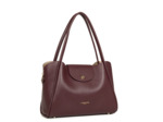 Lancaster Ida Double Sac Cabas Porté Epaule 470-85 Bordeaux Foncé