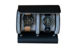 Maison Scarlett Coffret voyage James 2 montres Cuir Noir