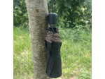 Piganiol x Noix D'arec Parapluie Pliant Pour Femme Noir / Biais Léopard
