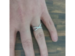 Bague en acier inox croisé